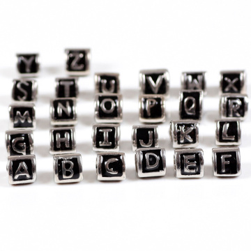 charm mixed 8mm 925 silver alphabet letter beads
